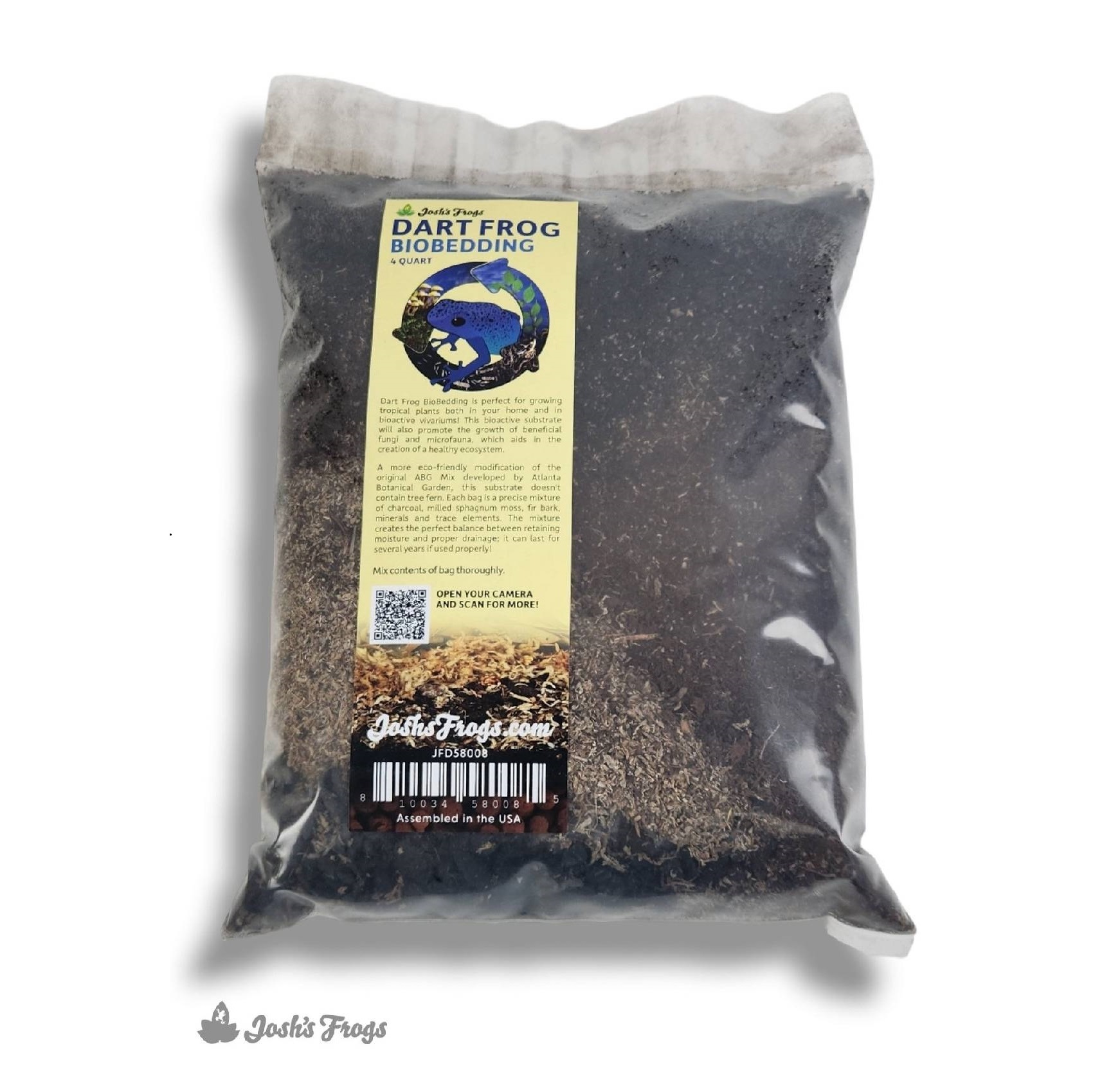 Josh's Frogs Dart Frog BioBedding Bioactive Substrate, 4qt