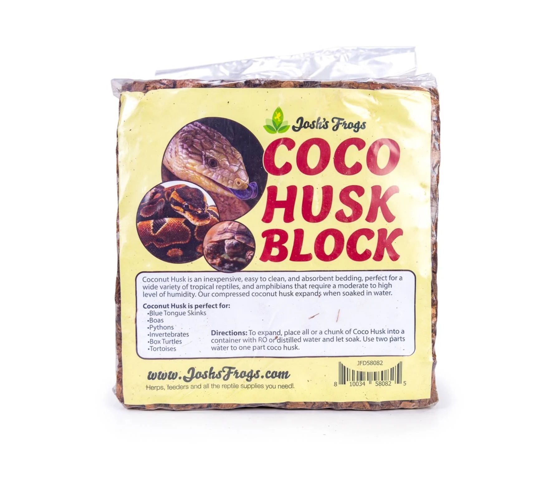 Josh's Frogs Coco Husk Block, 4.5kg/ 38 Quarts