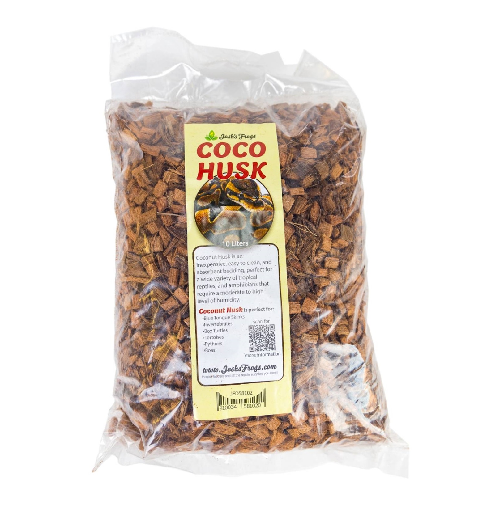 Josh's Frogs Loose Coco Husk Chips, 10 Liters
