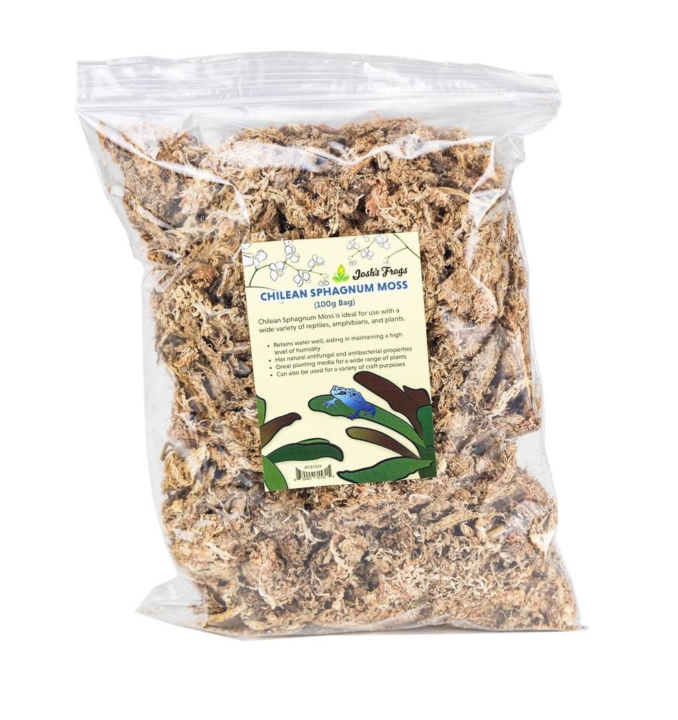 Josh's Frogs Chilean Sphagnum Moss, 100 Gram Bag