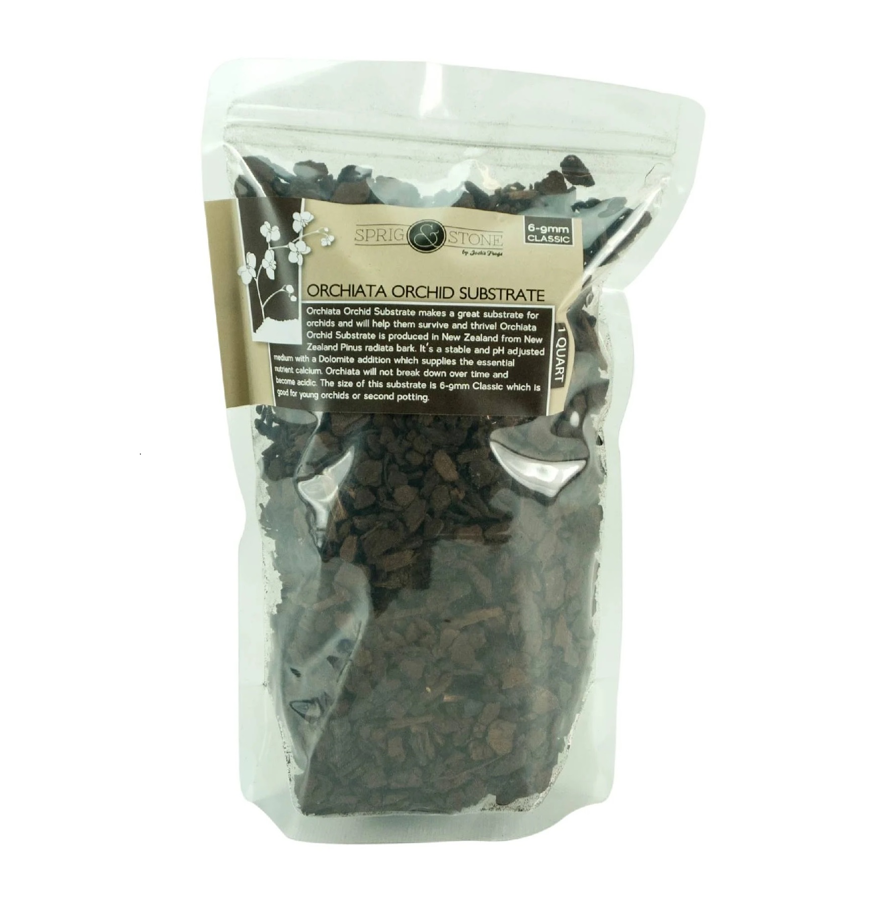 Orchiata Orchid Substrate (6-9mm Classic), 1 Quart